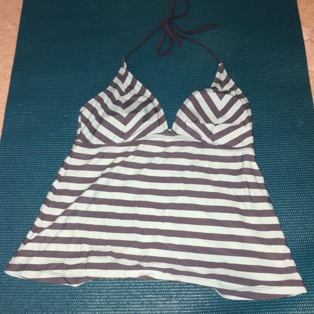 striped swimsuit top